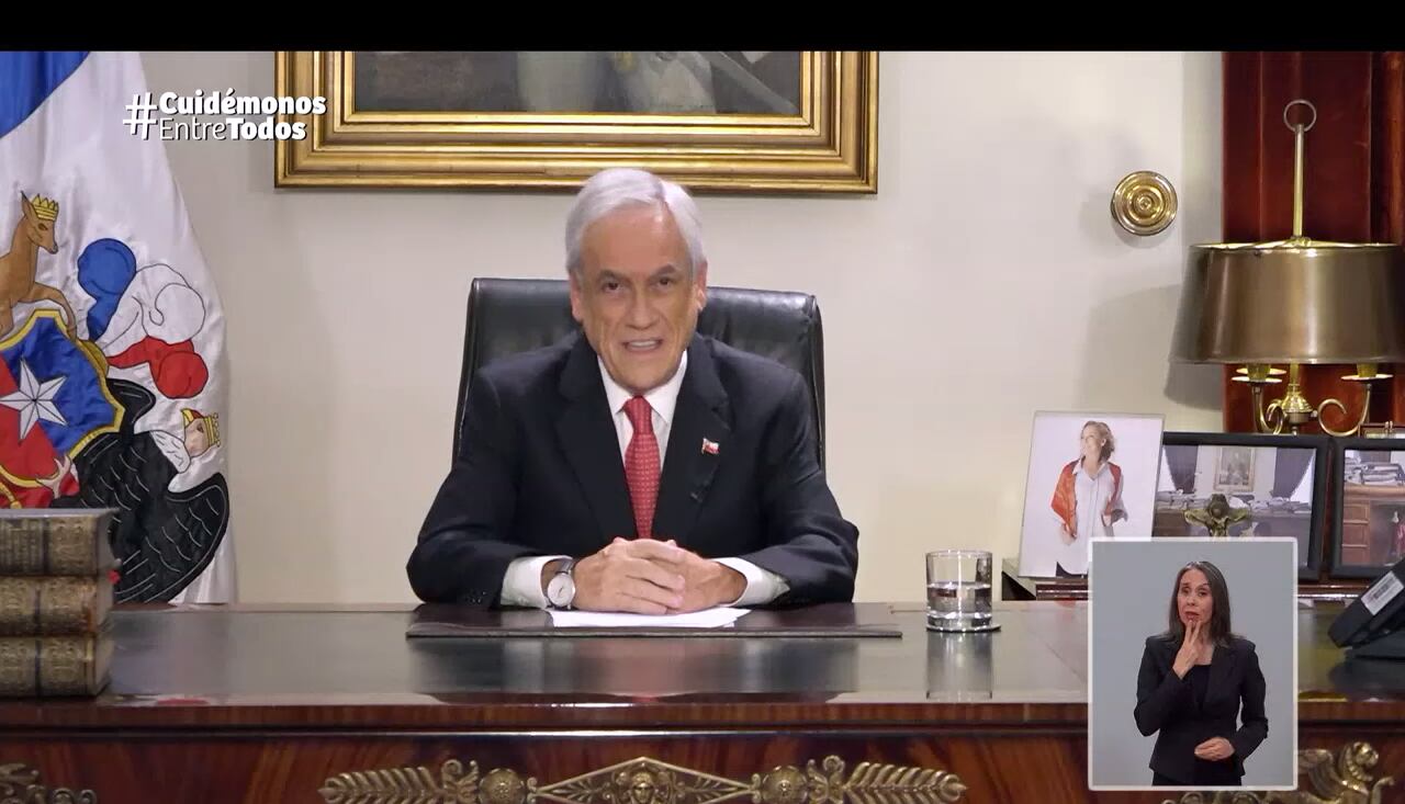 Presidente Sebastián Piñera en cadena nacional