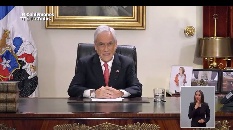 Presidente Sebastián Piñera en cadena nacional