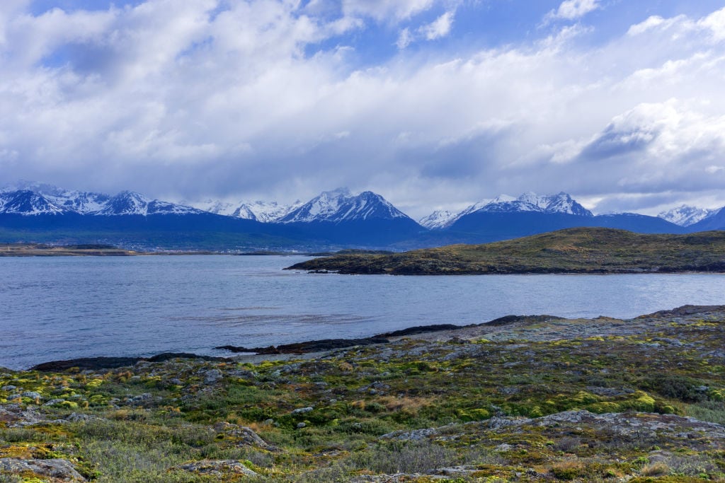 Una vista desde las cercanías de Ushuaia, en la Patagonia de Argentina.