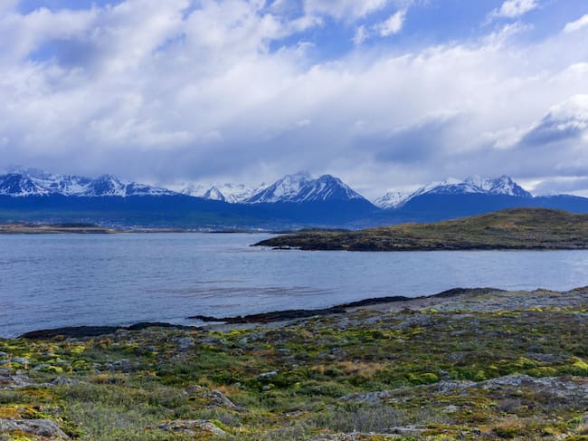 Una vista desde las cercanías de Ushuaia, en la Patagonia de Argentina.
