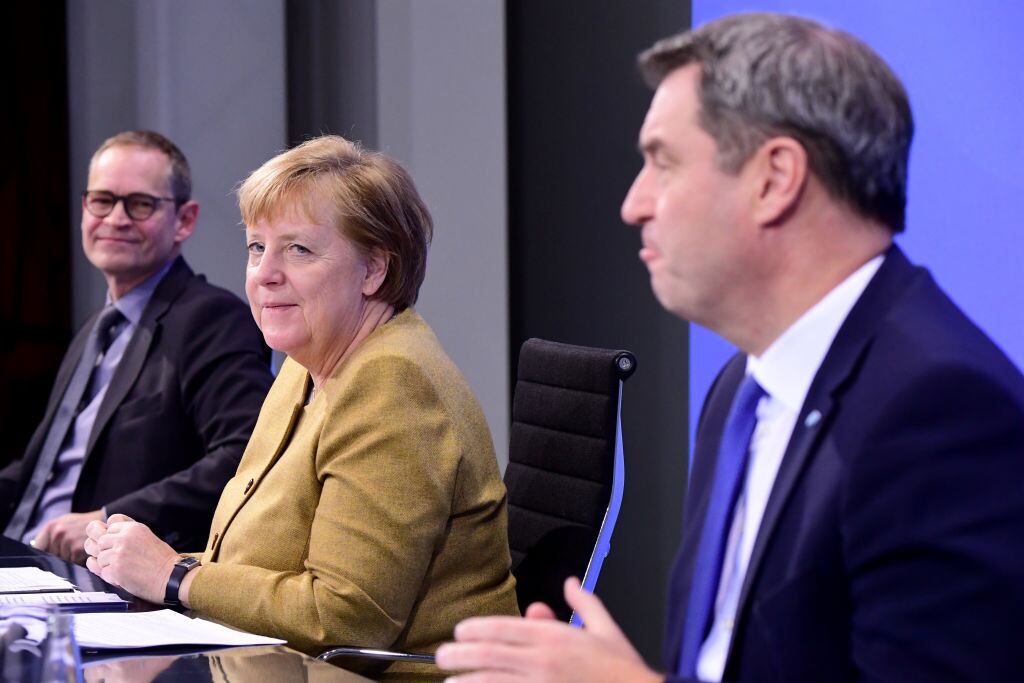 Angela Merkel con ministros de Alemania