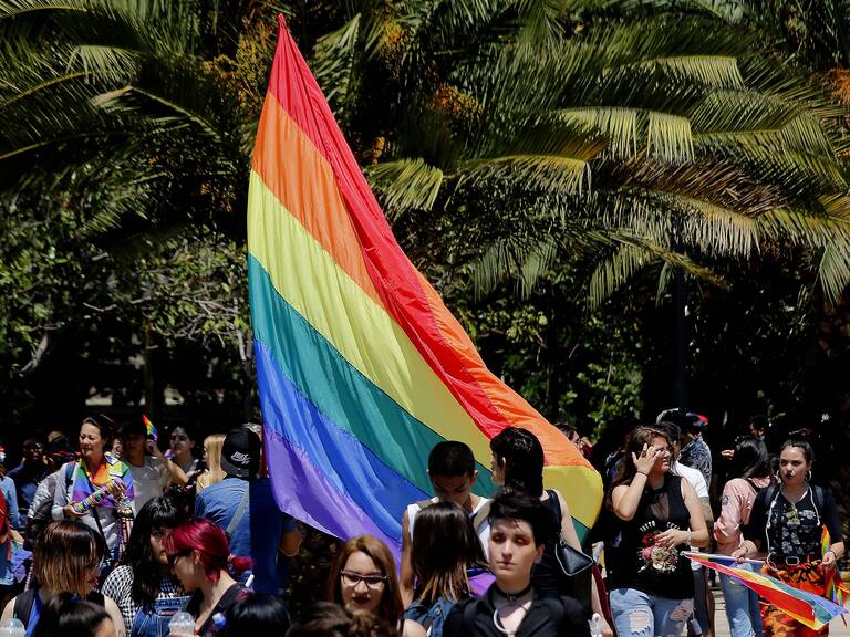 17 DE NOVIEMBRE DE 2018/SANTIAGOEn Plaza Italia realizan la XIII Marcha por la Igualdad convocada por el Movimiento de Integración y Liberación Homosexual (Movilh) para demandar esta vez el matrimonio igualitario y la adopción homoparental.
FOTO: LEONARDO RUBILAR CHANDIA/AGENCIAUNO
