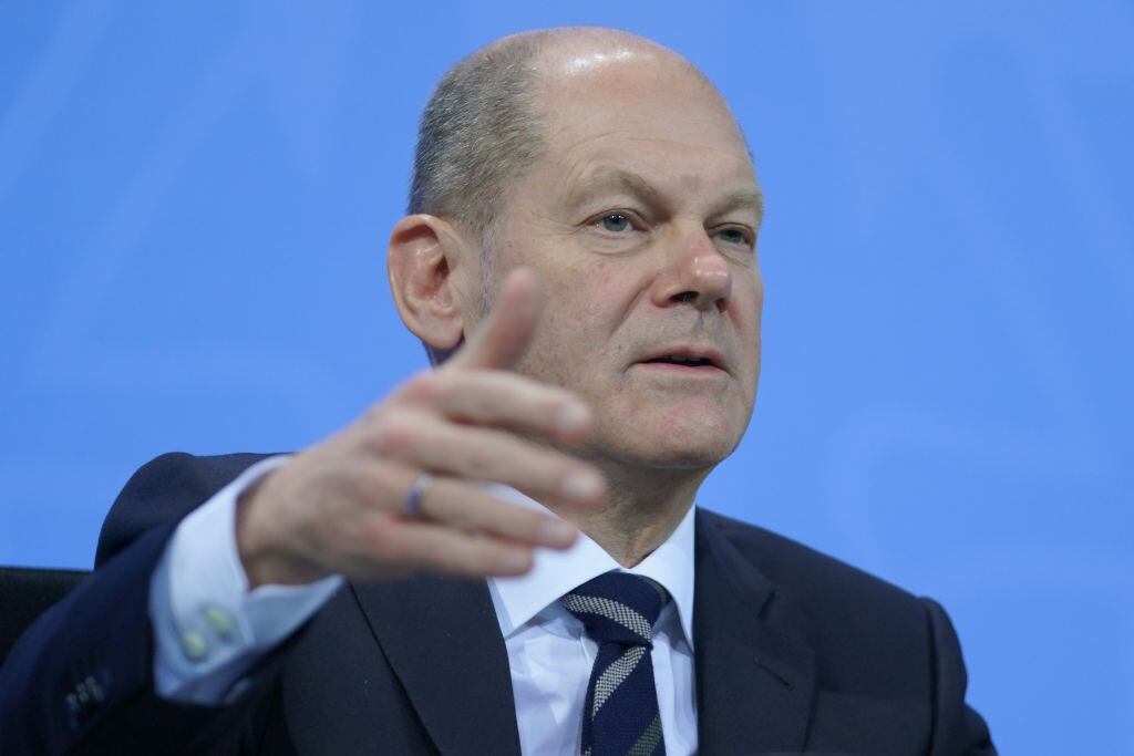 El nuevo canciller alemán Olaf Scholz en un acto oficial en Berlín
