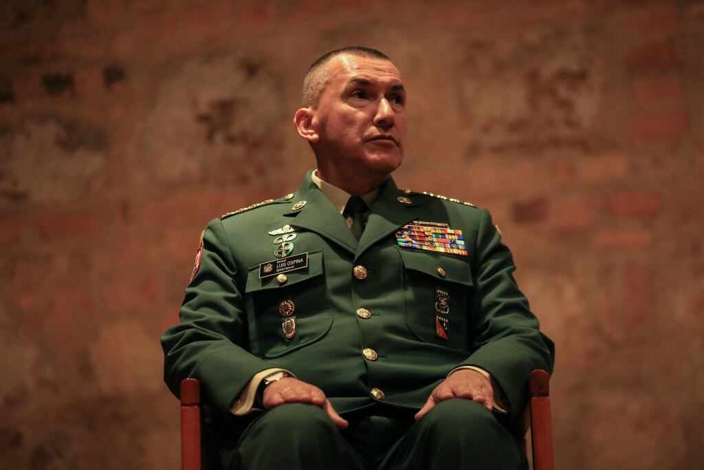 Comandante general del Ejército de Colombia, Luis Ospina, en acto en Bogotá