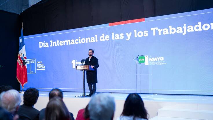Presidente Boric encabeza acto por el Día del Trabajador: “Tenemos que seguir avanzando en la línea de mayor seguridad laboral”