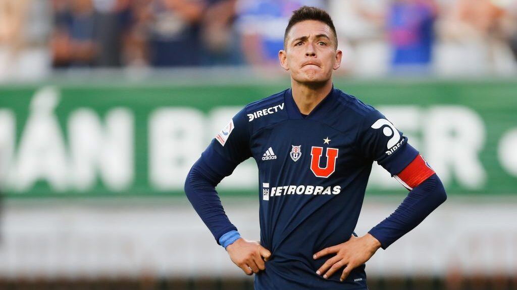 22 DE ENERO DE 2020/TEMUCOMatas Rodriguez se lamenta al finalizar el partido final de la Copa Chile MTS 2019, entre Universidad de Chile y Colo Colo, disputado en el Estadio German Becker de Temuco.
FOTO: JAVIER VERGARA/AGENCIAUNO