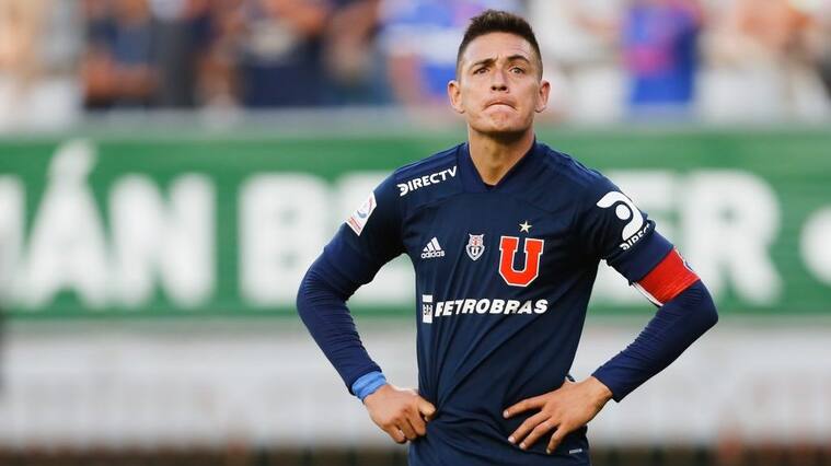 22 DE ENERO DE 2020/TEMUCOMatas Rodriguez se lamenta al finalizar el partido final de la Copa Chile MTS 2019, entre Universidad de Chile y Colo Colo, disputado en el Estadio German Becker de Temuco.
FOTO: JAVIER VERGARA/AGENCIAUNO