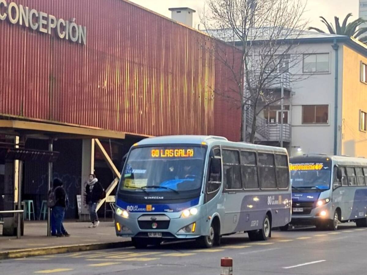Concepción: paralización del transporte público se ve marcada por gran presencia de buses operando con normalidad