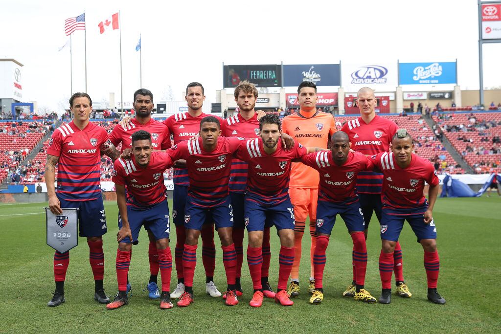 Una formación del FC Dallas de la MLS
