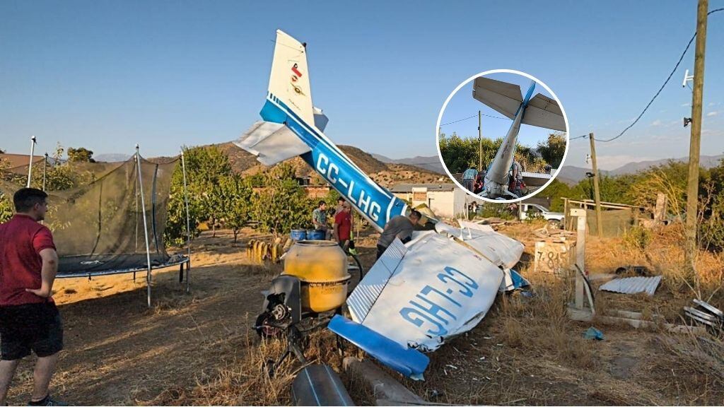 Piloto se encuentra grave: registran momento exacto de caída de avioneta en Curacaví