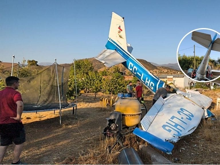 Piloto se encuentra grave: registran momento exacto de caída de avioneta en Curacaví