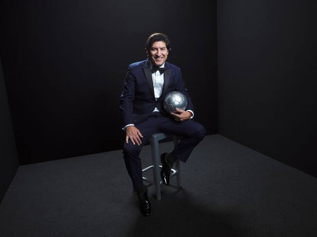 MILAN, ITALY - SEPTEMBER 23: Ivan Zamorano poses for a portrait in the photo booth prior to The Best FIFA Football Awards 2019 at Excelsior Hotel Gallia on September 23, 2019 in Milan, Italy. (Photo by Michael Regan - FIFA/FIFA via Getty Images)