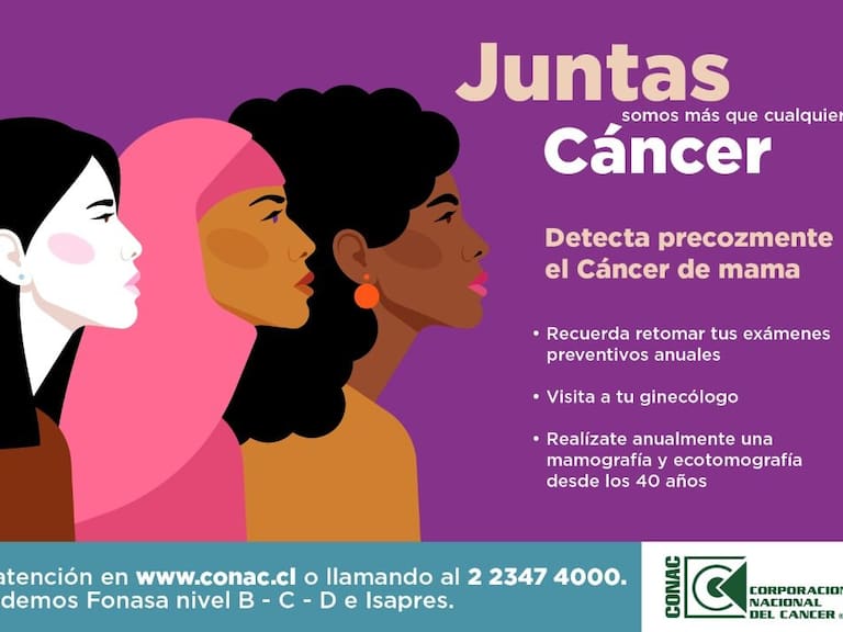 En el mes del cáncer de mama: Conac realiza campaña para que mujeres retomen exámenes preventivos