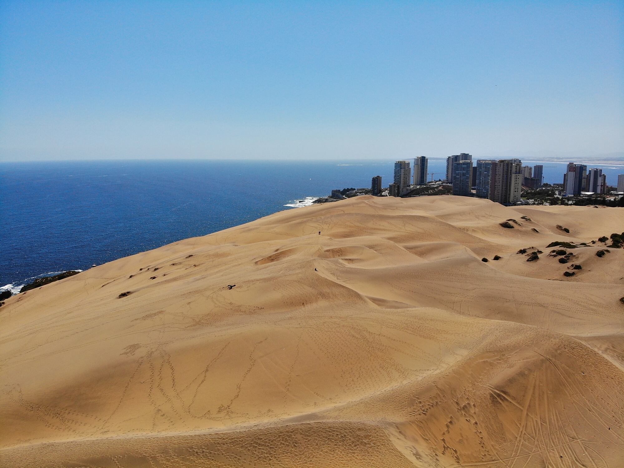 Dune field in Concon at the north end of Reñaca in Viña del Mar, central Chile.