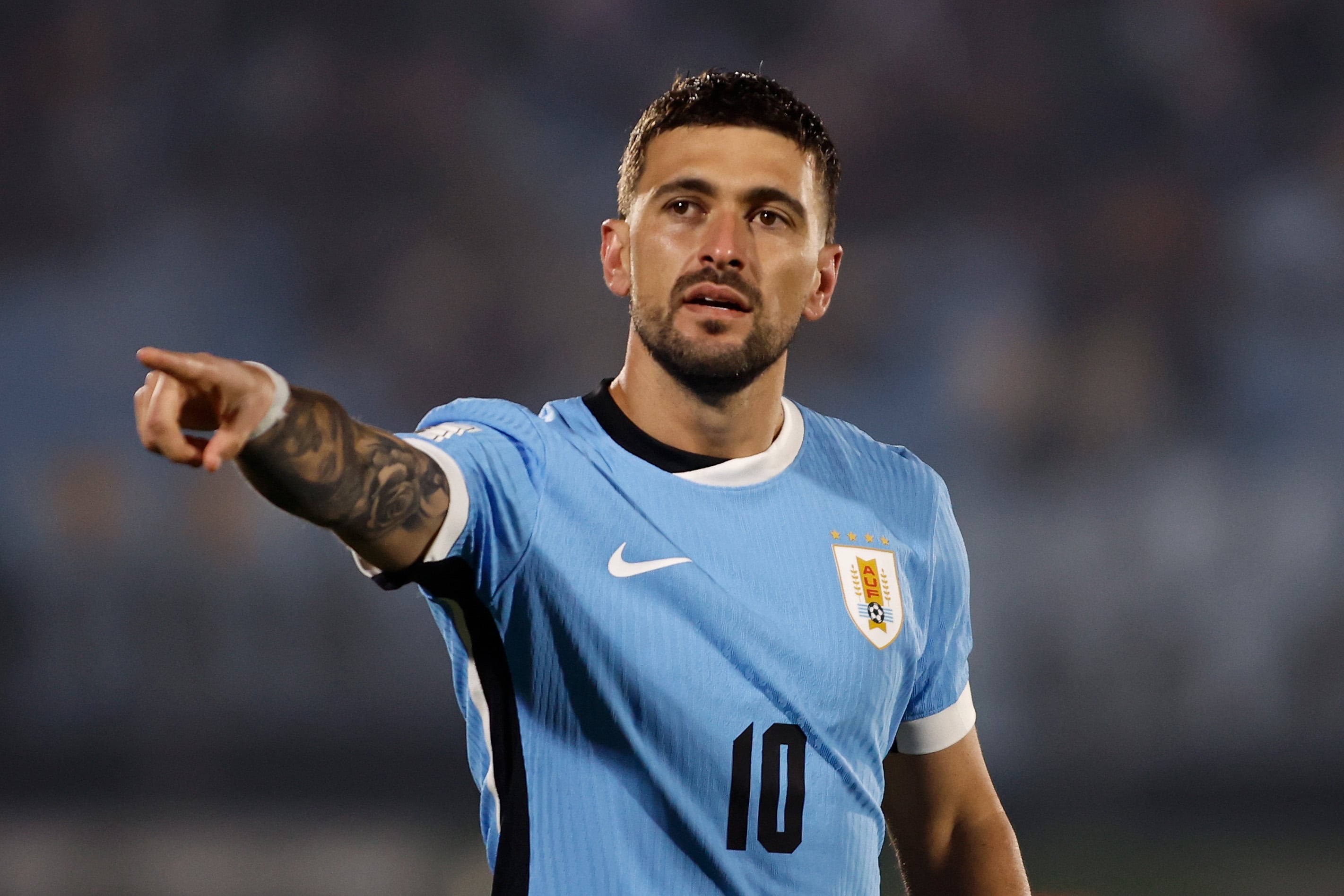Camiseta actual de la selección uruguaya. Foto: Getty Images