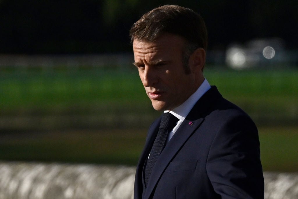 El presiente de Francia, Emmanuel Macron, en una actividad oficial en la ciudad de París