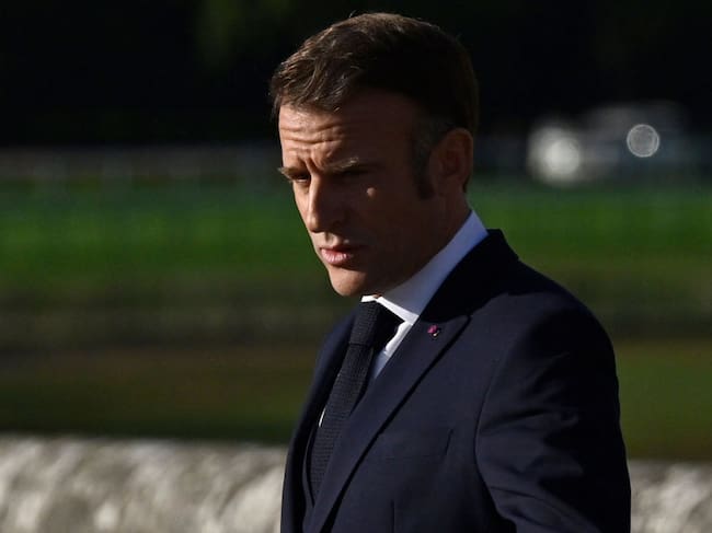 El presiente de Francia, Emmanuel Macron, en una actividad oficial en la ciudad de París