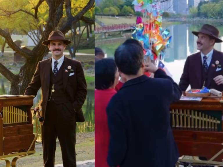 ¡Un organillero en China! La particular historia de Roberto Yurisic, el chileno que se luce con el tradicional arte nacional en el gigante asiático
