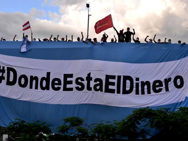 Manifestación en contra del gobierno hondureño de Hernández
