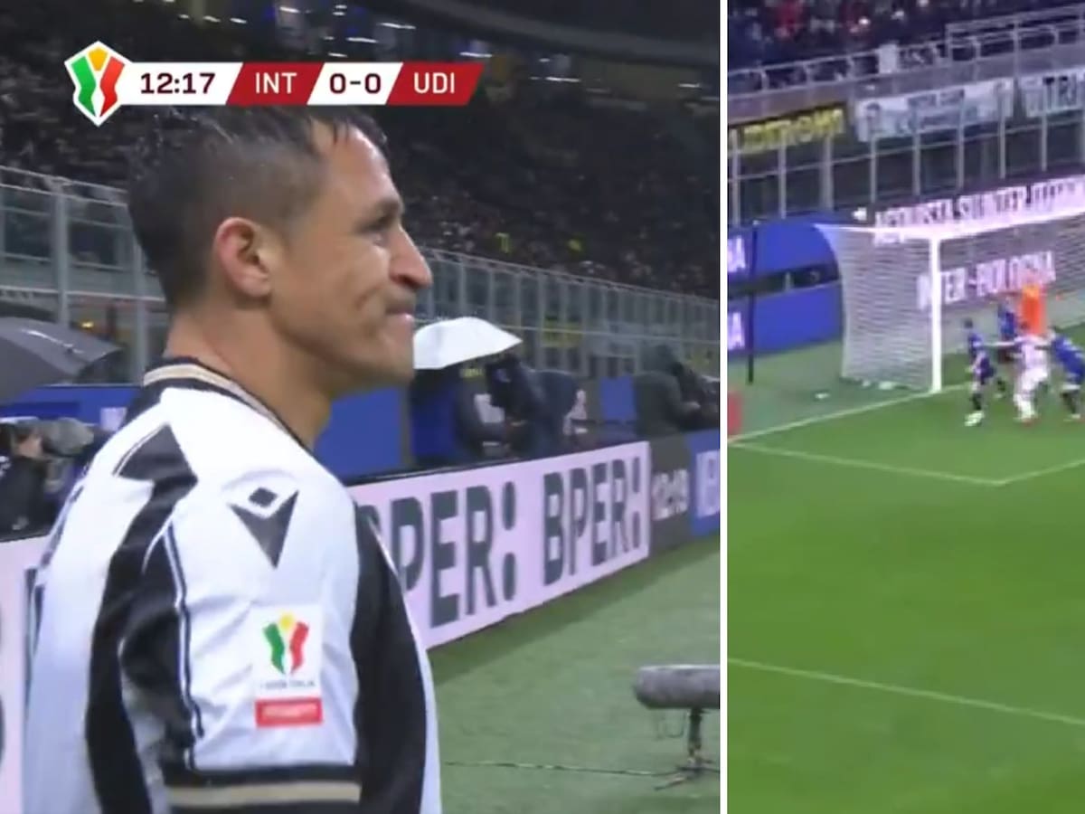 Casi sorprende: Alexis Sánchez estuvo cerca de marcar un golazo olímpico en su redebut con Udinese