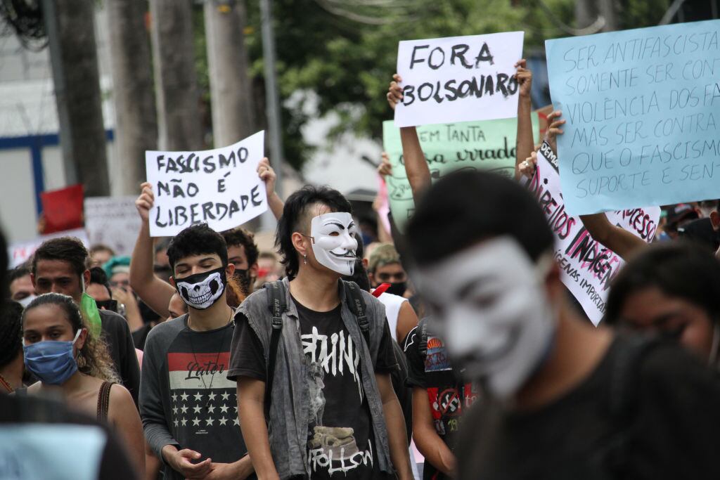 Protesta contra Bolsonaro Foto: Getty Images