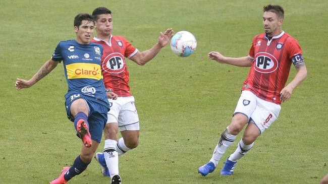 12 DE FEBRERO DE 2021/VIA DEL MARJuan Cuevas, Claudio Seplveda, durante el partido valido por la fecha 33 del Campeonato Nacional AFP PlanVital 2020, entre Everton vs Huachipato, disputado en el Estadio Sausalito.
FOTO: PABLO OVALLE ISASMENDI/AGENCIAUNO