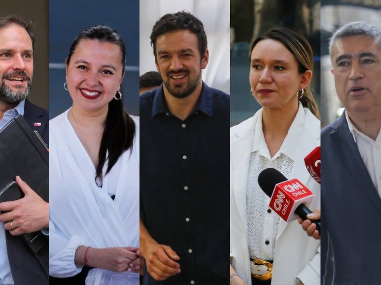 De izquierda a derecha: Jaime Bellolio, Camila Nieto, Tomás Vodanovic, Catalina San Martín y Mario Desbordes | Fotos de Agencia UNO