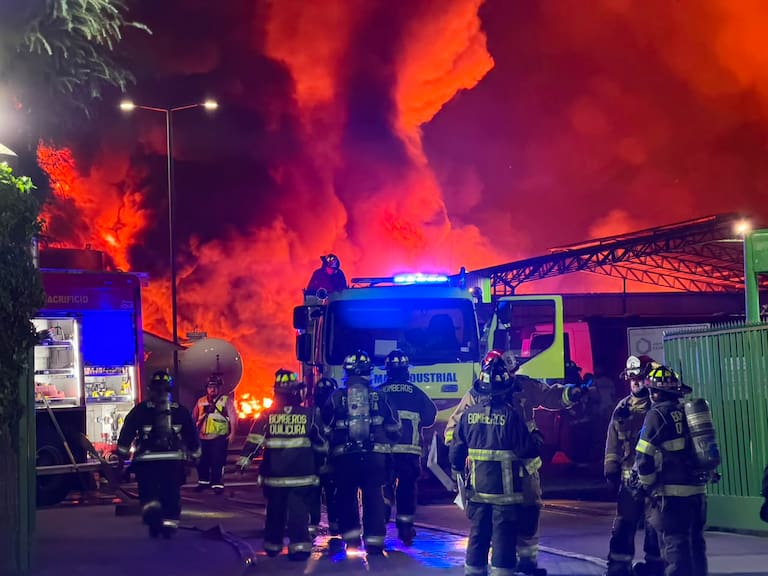 Incendio químico en Quilicura