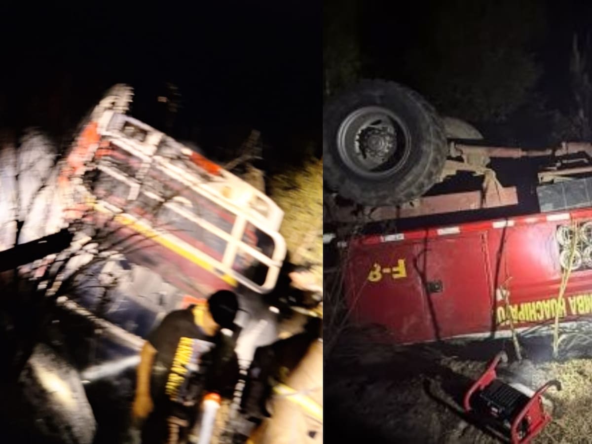 Carro de Bomberos vuelca durante combate a incendios forestales en la región del Biobío: hay 7 voluntarios heridos