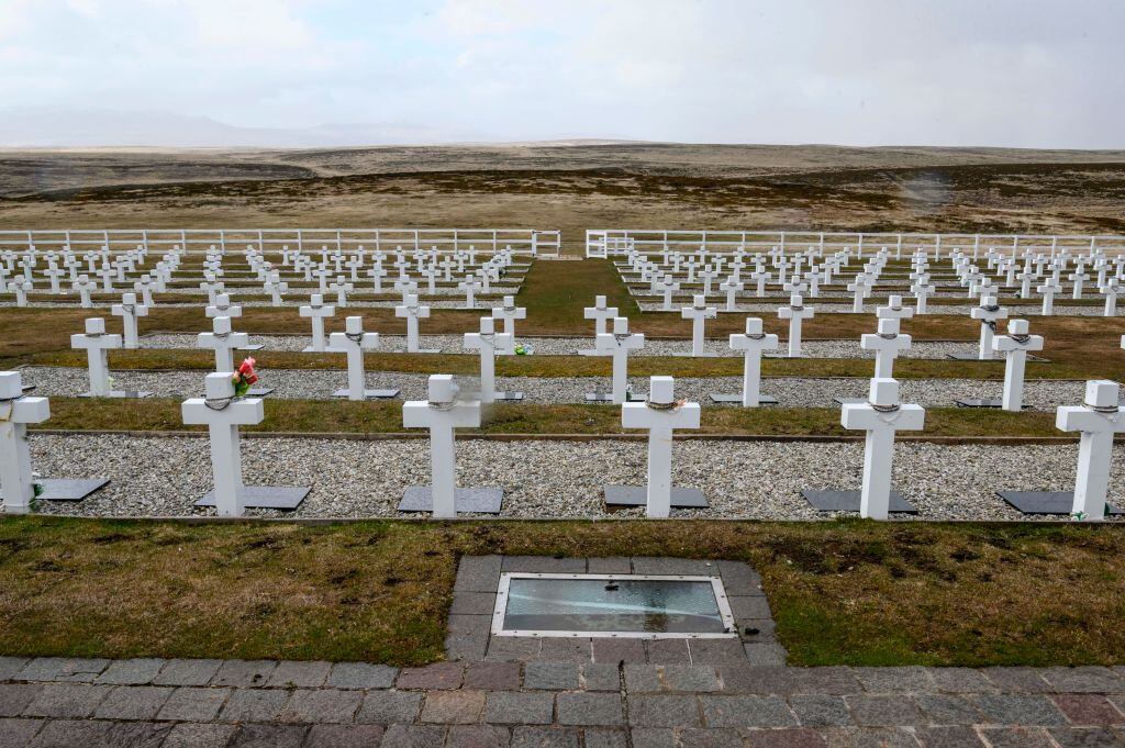 Cementerio de militares argentinos en la isla Malvinas