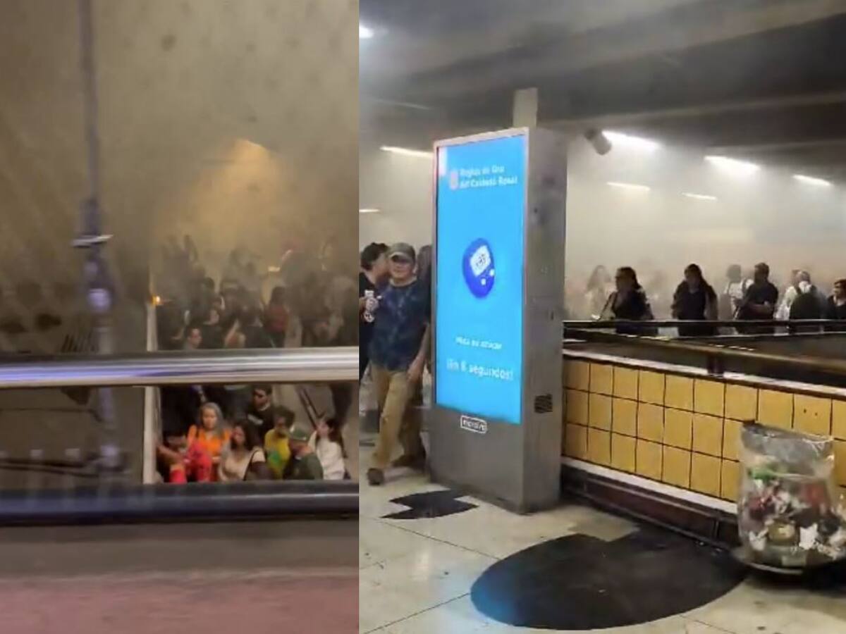 Pasajeros reportan emanación de humo en estación Baquedano: esto dijo el Metro de Santiago