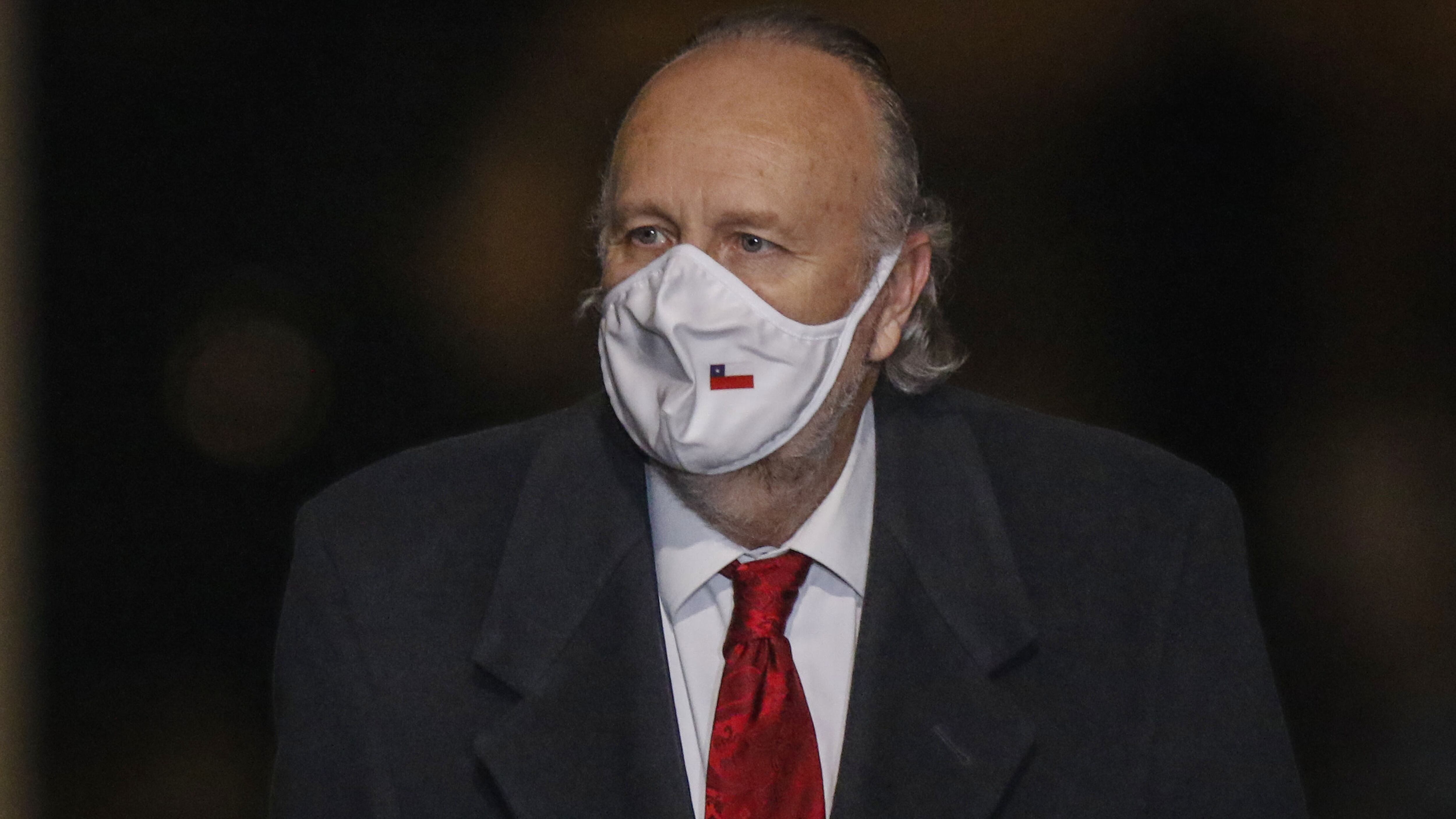 31 de julio del 2020/SANTIAGOBaldo Prokurica, ministro de Mineria llega al Palacio de La Moneda, para ver a través de una televisor en el salon Montt Varas, la cuenta pública del Presidente de la Republica en el Congreso de Valparaíso.
FOTO: SEBASTIAN BELTRAN GAETE/AGENCIAUNO