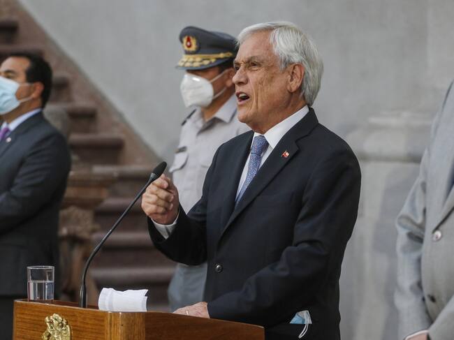 Presidente Sebatián Piñera tras reunión en La Moneda / Agencia Uno