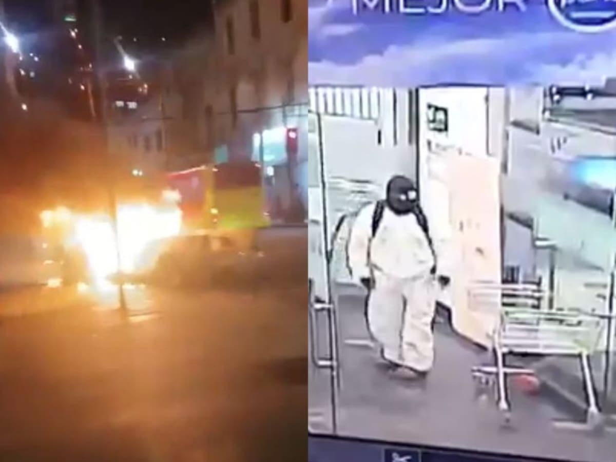 Delincuentes quemaron dos autos: así fue el asalto en reconocida tienda del retail en Valparaíso