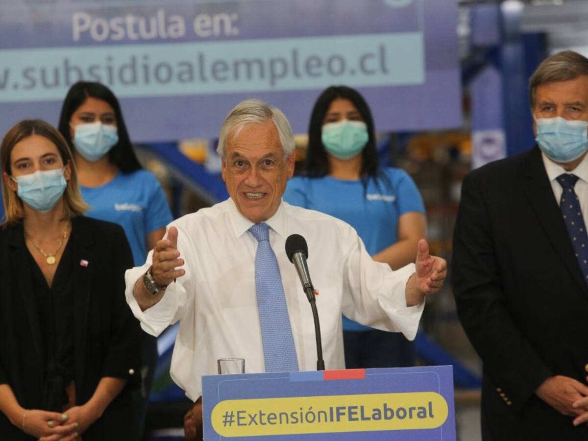 Presidente Piñera anunció extensión de IFE Laboral y subsidio Protege: se podrá postular hasta junio