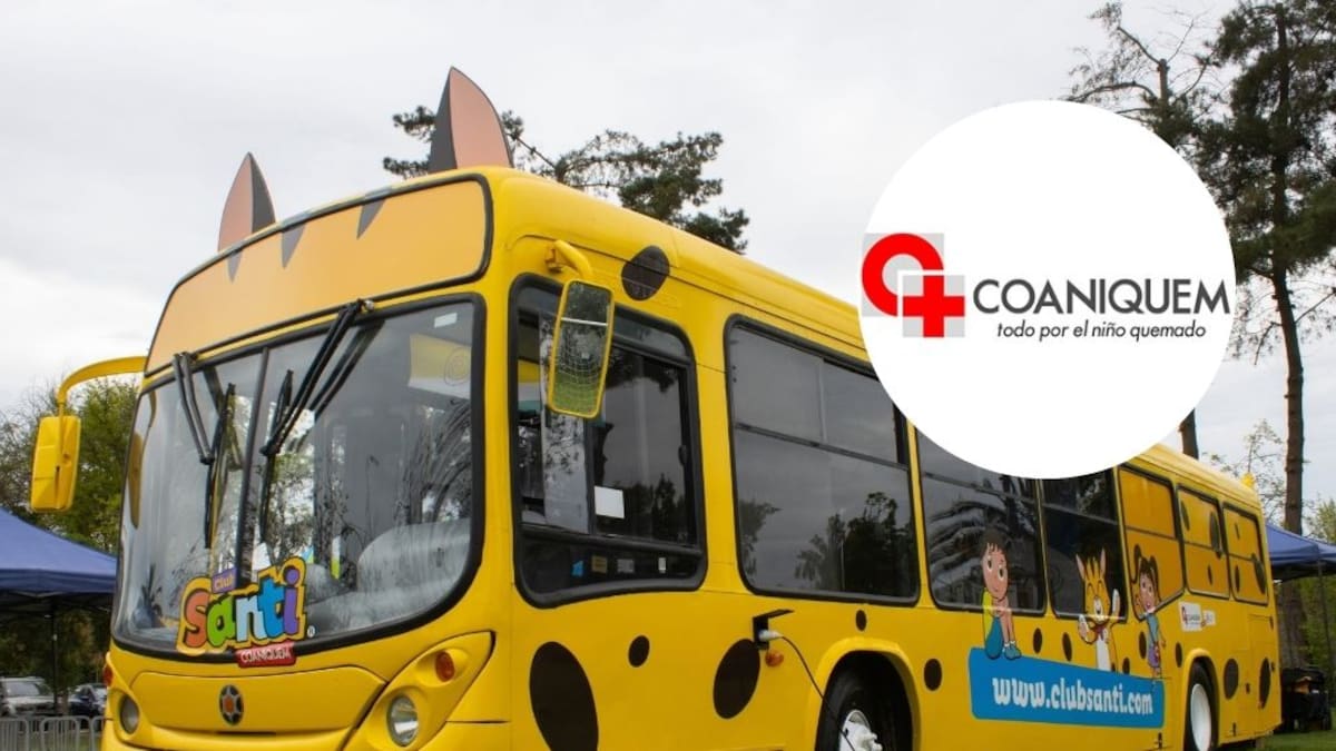 Santimóvil: el bus con forma de gato que recorrerá Chile para enseñar a niños a prevenir quemaduras