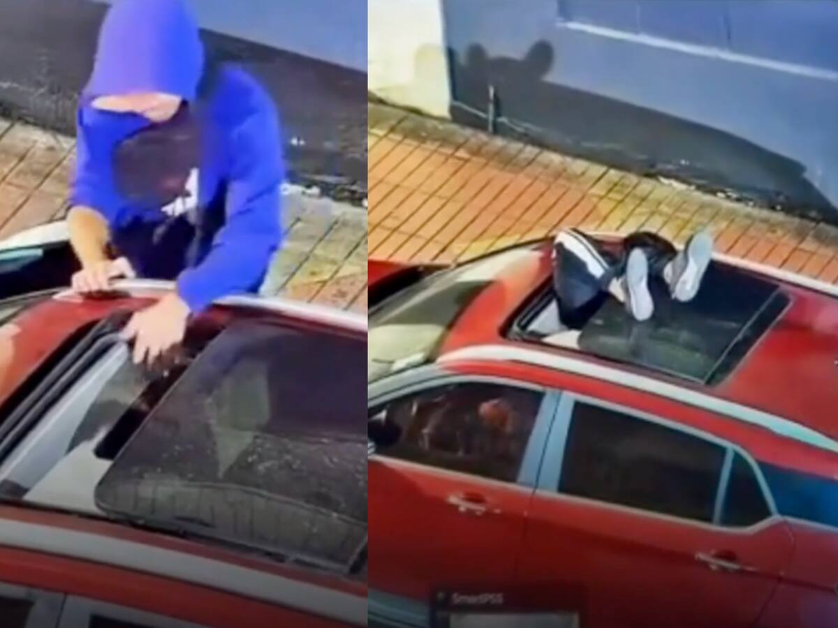 Quedó atrapado dentro del vehículo: sujeto fue detenido tras intentar robar un auto en pleno centro de Antofagasta