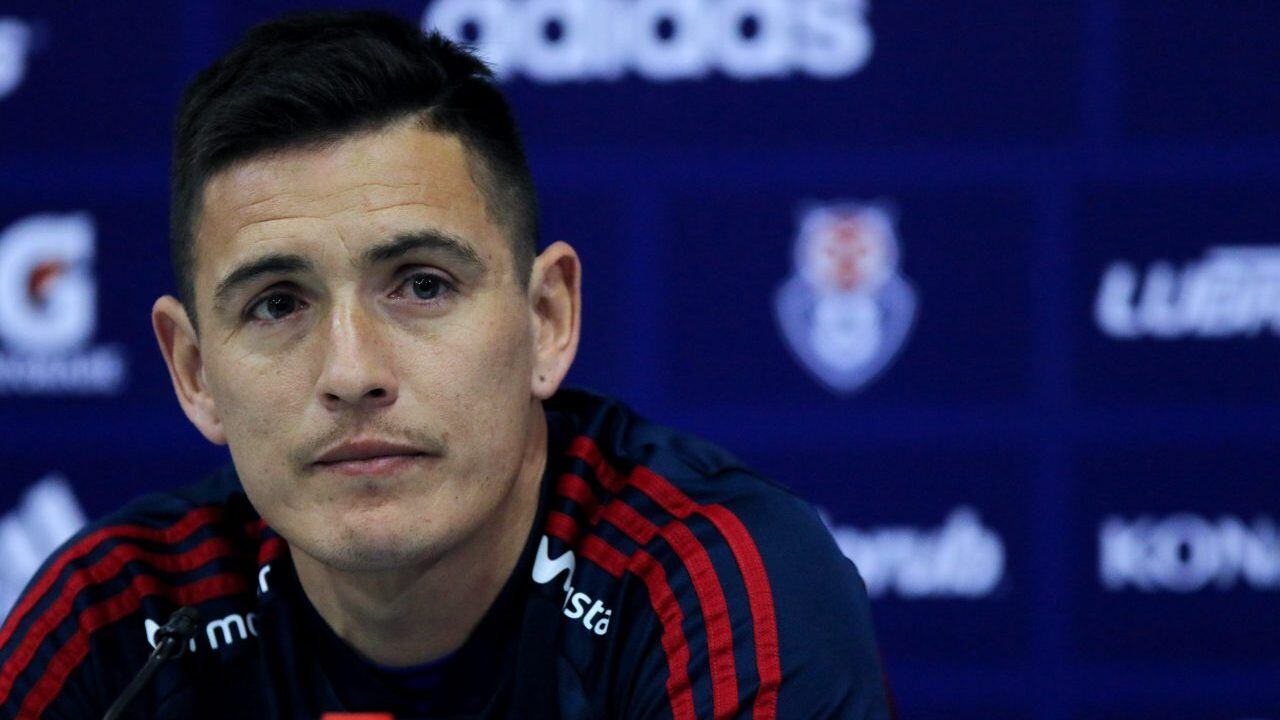6 de Agosto del 2019/SANTIAGOMatías Rodriguez habló en conferencia de prensa en el Centro Deportivo Azul, tras el entrenamiento de la Universidad de Chile.
FOTO: HANS SCOTT/AGENCIAUNO