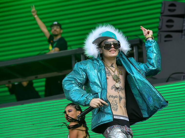 Marcianeke se presenta en el escenario Perry's durante la realizacin del Festival Lollapalooza Chile 2022 en Santiago, Chile, Marzo 20, 2022.
Matias Delacroix / LollapaloozaCL
Marcianeke performs during the third day of Lollapalooza Chile 2022 at Cerrillos Park in Santiago, Chile, March 20, 2022.
Matias Delacroix / LollapaloozaCL