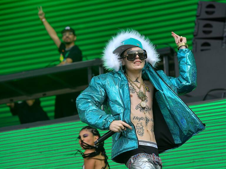 Marcianeke se presenta en el escenario Perry's durante la realizacin del Festival Lollapalooza Chile 2022 en Santiago, Chile, Marzo 20, 2022.
Matias Delacroix / LollapaloozaCL
Marcianeke performs during the third day of Lollapalooza Chile 2022 at Cerrillos Park in Santiago, Chile, March 20, 2022.
Matias Delacroix / LollapaloozaCL