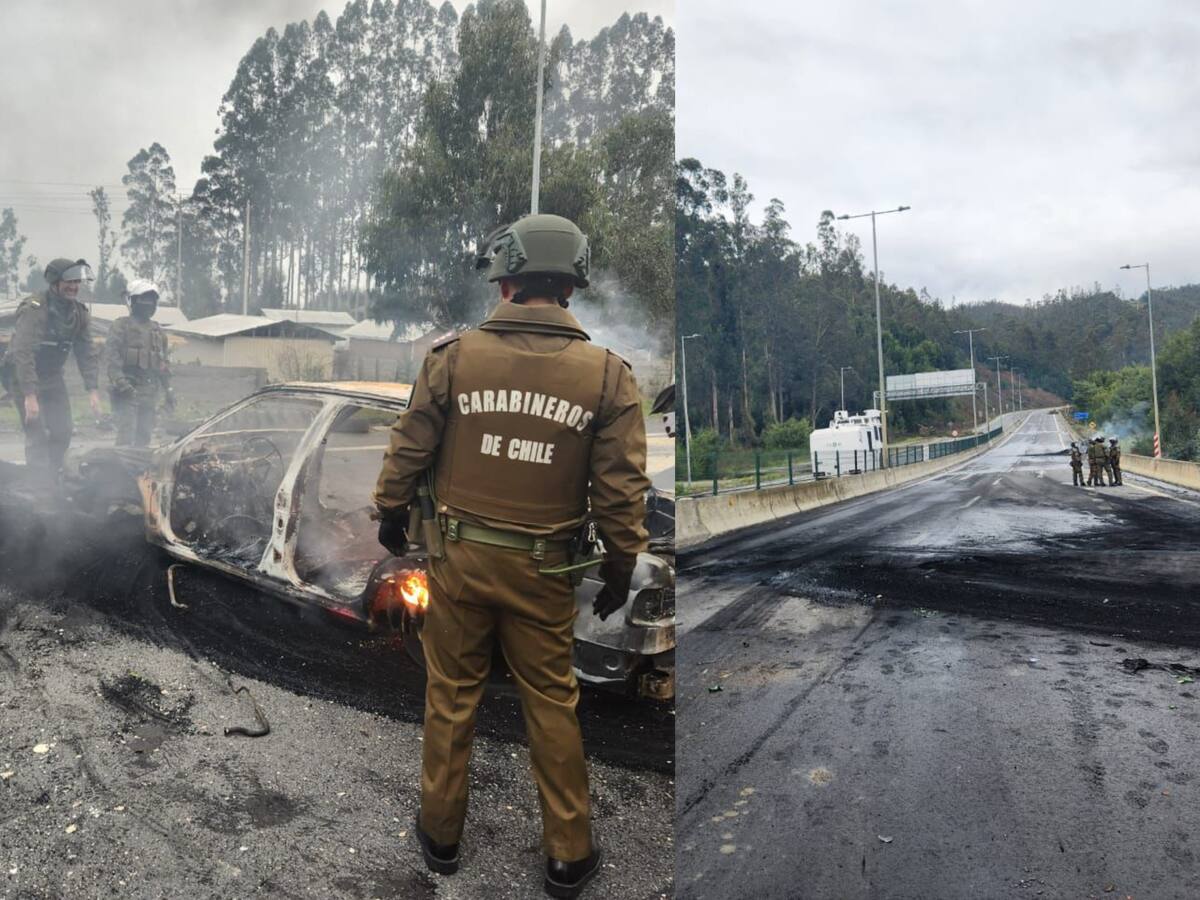 Lota: restablecen tránsito en Ruta 160 tras manifestación por desalojo de toma