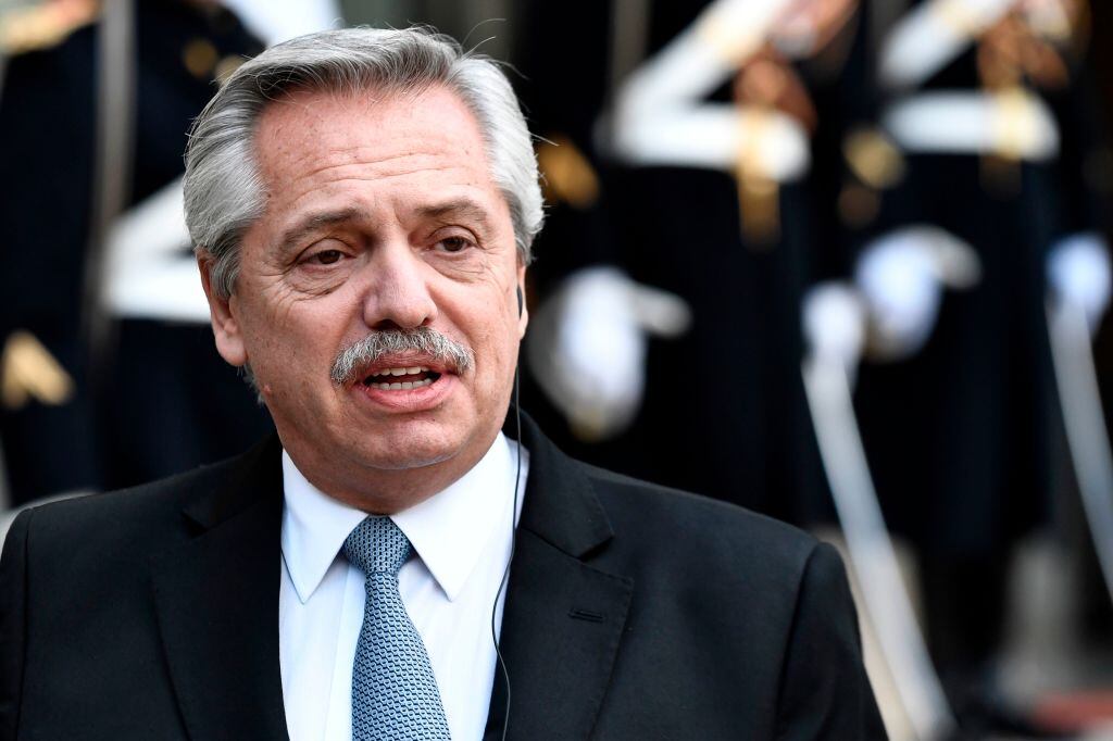 El presidente argentino Alberto Fernández