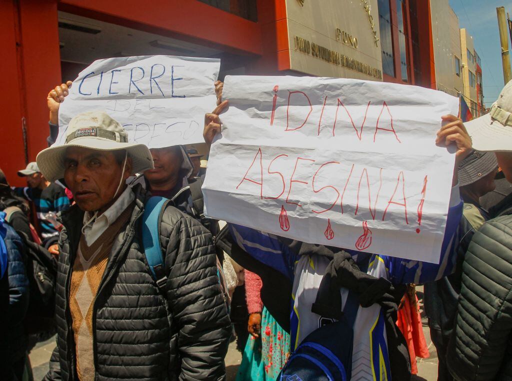 Manifestaciones en Puno contra el gobierno de Dina Boluarte en Perú