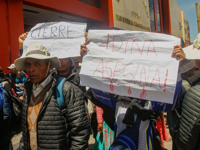 Manifestaciones en Puno contra el gobierno de Dina Boluarte en Perú