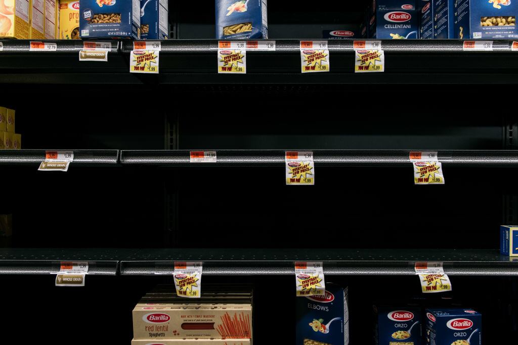 Un supermercado sin mercaderías en el barrio de Brooklyn