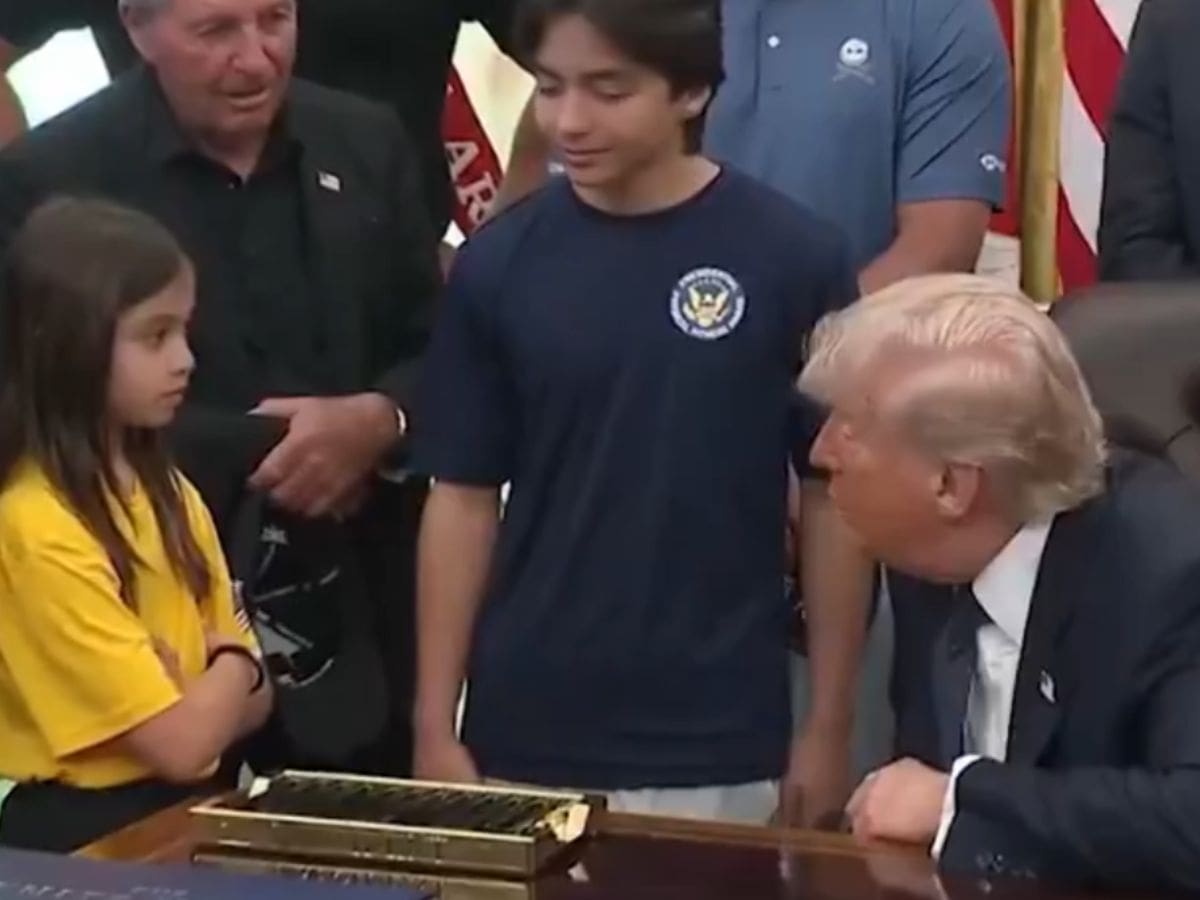 Donald Trump protagonizó un incómodo momento con una niña en la Casa Blanca