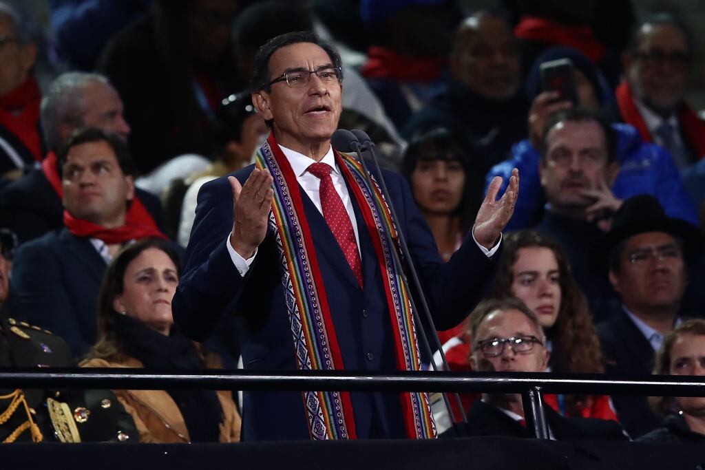 LIMA, PERU - JULY 26: President of Peru Martin Vizcarra officialy inaugurates the Lima 2019 Pan American Games at Estadio Nacional on July 26, 2019 in Lima, Peru. (Photo by Ezra Shaw/Getty Images)