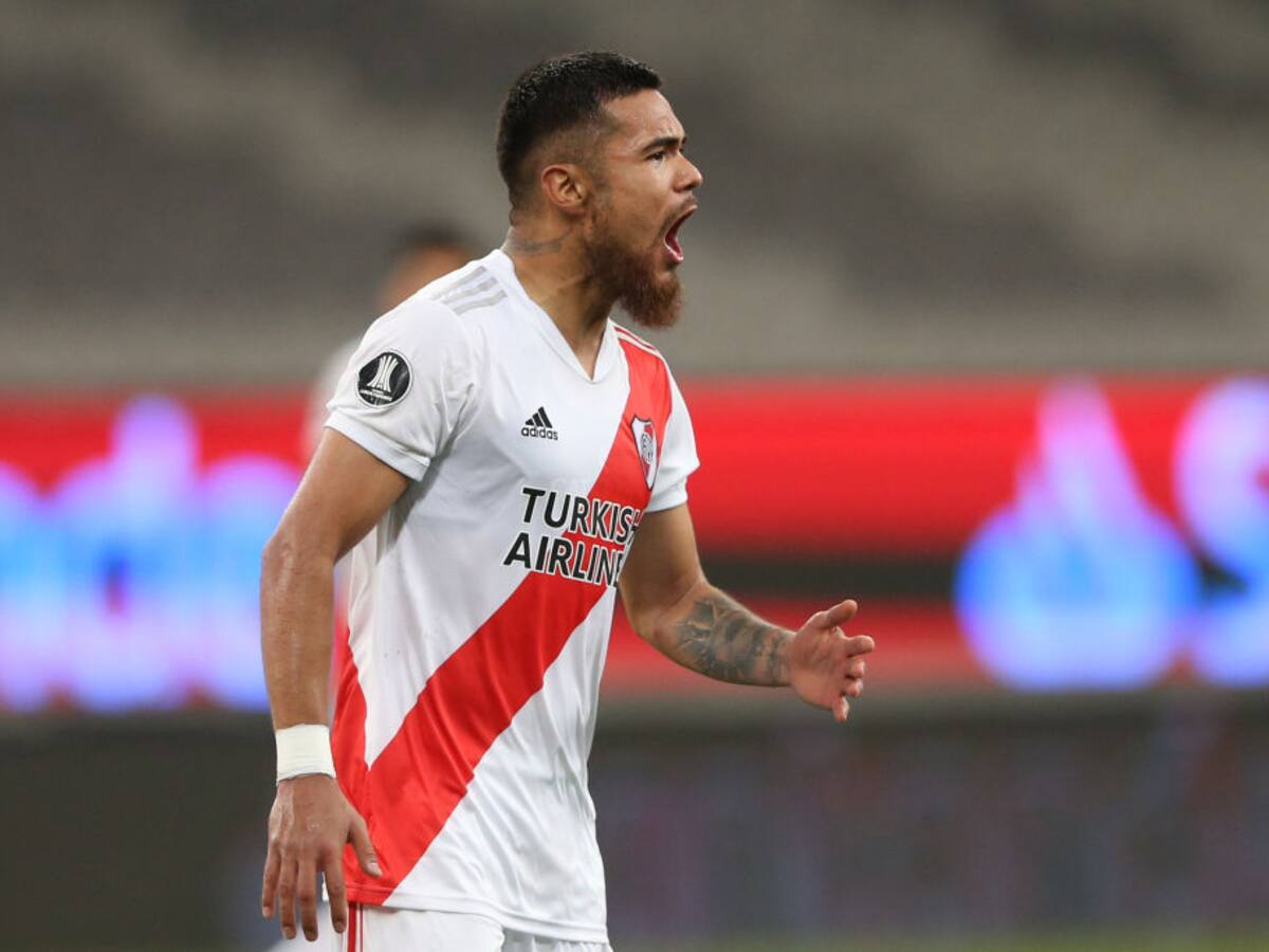 Paulo Díaz se ganó todos los aplausos de los hinchas de River tras el primer tiempo ante Palmeiras por Copa Libertadores