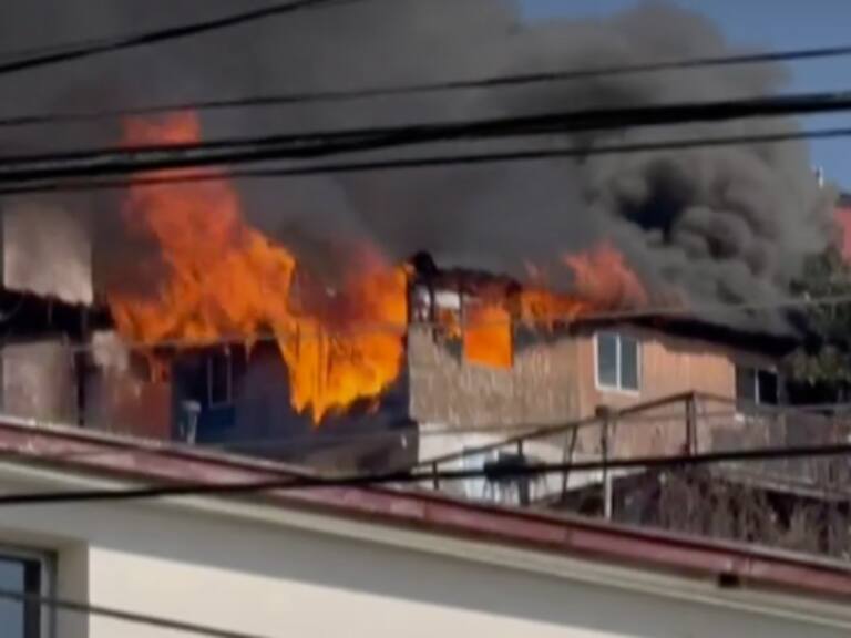 Incendio en cerro El Litre de Valparaíso deja casas destruidas: existe riesgo de propagación