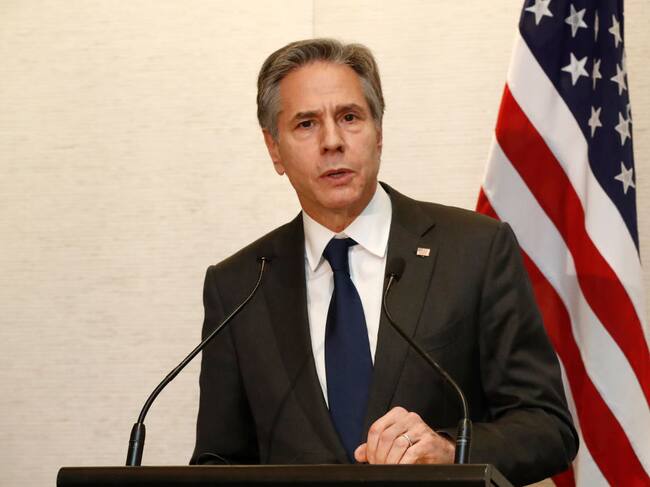 El secretario de estado de EEUU Antony Blinken en su visita en Australia